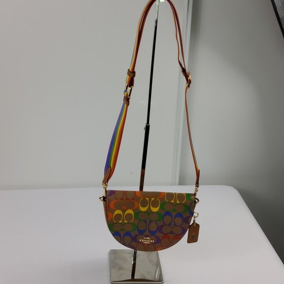Coach Bags Coach Ellen Crossbody Rainbow Signature Canvas Purse Style C498 Poshmark